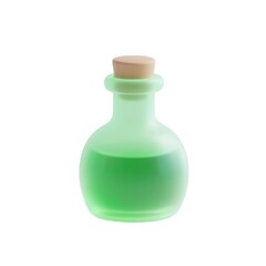 Potion of Wonder: A vibrant, captivating bottle of potion, filled with a mysterious green liquid, is stoppered and ready for your adventure, sparking the imagination and intrigue.