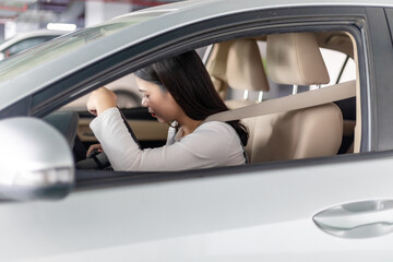 Young women in China driving vehicles for outings