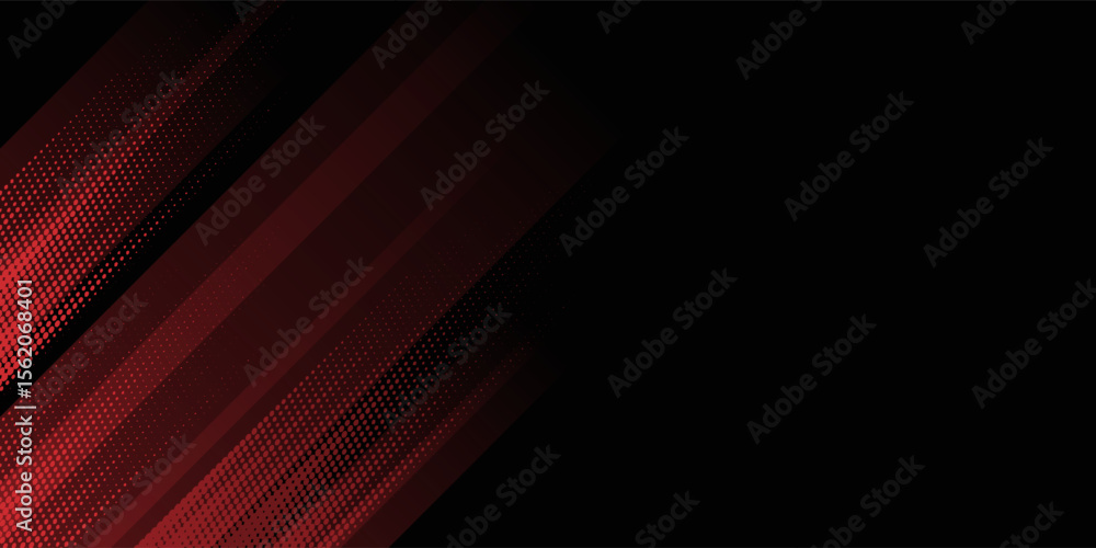 Aufkleber abstract speed lines style red color halftone banner design template
