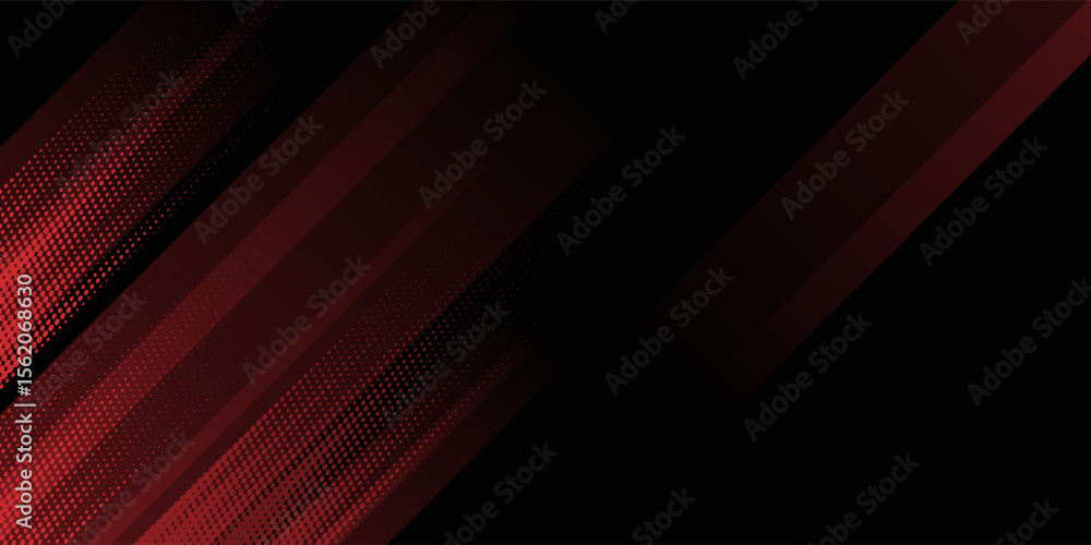 Aufkleber abstract speed lines style red color halftone banner design template