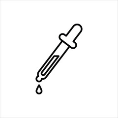Dropper icon. Medical and healthcare icon. Vector illustration for web design. Isolated on white background.