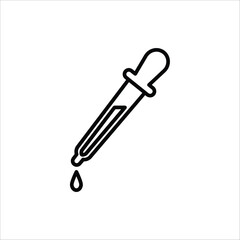 Dropper icon. Medical and healthcare icon. Vector illustration for web design. Isolated on white background.