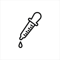 Dropper icon. Medical and healthcare icon. Vector illustration for web design. Isolated on white background.