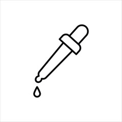 Dropper icon. Medical and healthcare icon. Vector illustration on white background.