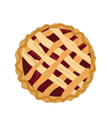 Delicious apple. illustration of apple pie, apples, cinnamon stars and autumn leaves.