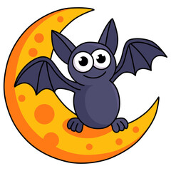Cute Halloween Bat SVG For Cricut & Silhouette Files for Stickers, Invitations, Cricut Crafts, Cards, Crafts, Party Decor, Printables & Invitations

