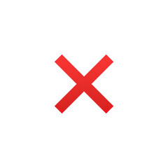 Obraz premium A red cross symbol boldly stands out against a stark transparent background, ideal for conveying negativity, error messages, or cancellation concepts.