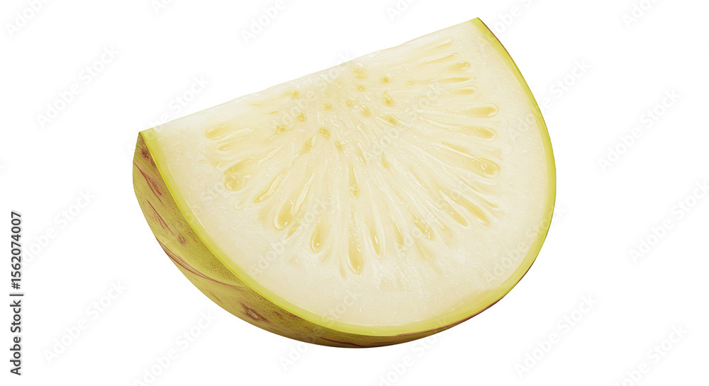 Poster fresh breadfruit slice showcasing its white flesh and unique pattern
