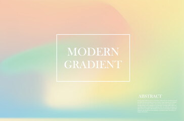 pastel colors, creating a fluid, abstract design. Soft hues of peach, yellow, light green, and blue swirl together gradient.wallpaper for banner, poster, cover, flyer, presentation vector