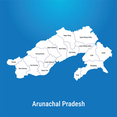 Arunachal Pradesh map