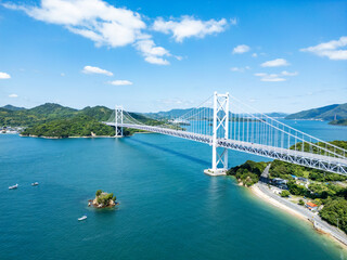 因島大橋(ドローン空撮)　広島県尾道市