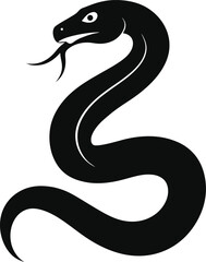 A striking collection of stylized snake illustrations