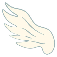 Fototapeta premium Cartoon Wings Illustration Set 