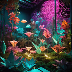 Bio-Engineered Origami Garden Art