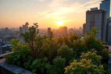Fototapeta premium sunset in chicago