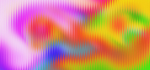 abstract multicolored glass gradient wave blurred background, the 80s 90s style, grainy noise...