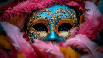Masked Face with Feathers, and Carnival.