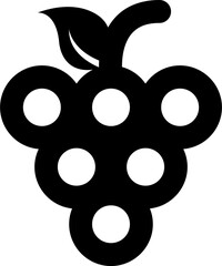 Grape With Leaf Icon