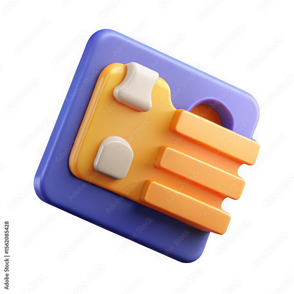 Poster stylized 3d rendering of a wallet with cash and cards isolated on transparent background
