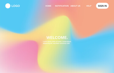vibrant blend of pastel colors, creating a fluid, abstract design. Soft hues of peach, yellow, light green, and blue swirl together gradient.wallpaper for banner, poster, cover, flyer, presentation