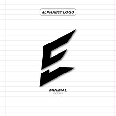 Minimalistic E Alphabet Logo Design with Clean Lines