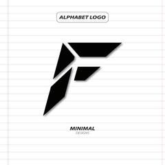 Minimalistic F Alphabet Logo Design with Clean Lines