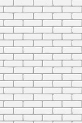 Obraz premium Seamless Modern White Brick Wall Texture Pattern. Clean Minimalist Subway Tile Design. Realistic Vector Background for Interior, Exterior, Architecture, Home Decor, Wallpaper, Construction Projects