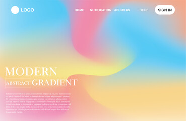 pastel colors, creating a fluid, abstract design. Soft hues of peach, yellow, light green, and blue swirl together gradient.wallpaper for banner, poster, cover, flyer, presentation vector