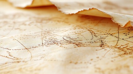 Old textured map detail.