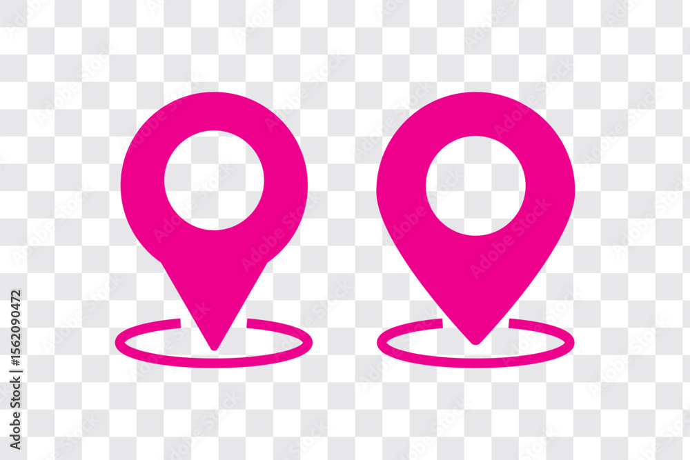 Poster set of location pin icons. map marker pointer symbols, gps location. navigation map, location naviga