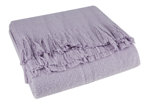 Folded purple silk cut out isolated transparent background