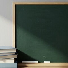 school board with chalk on Chalkboard A Scene of Education and Learning