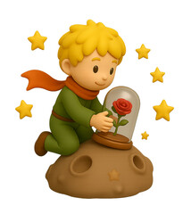 the little prince, le petit prince, desert fox, saint-exupéry, aviator, desert, snake, Boa Constrictor, friendship, asteroid, baobab, rose, fairy tale, novel, boy, love, Star, Adventure, Space