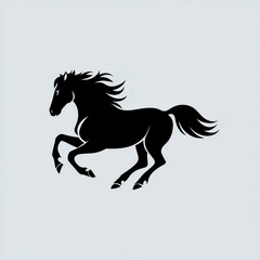 black horse vector illustration