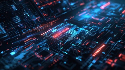 Obraz premium Abstract circuit board pattern