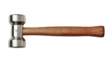 Metal and Wood Mallet: An attractive, heavy-duty metal mallet with a polished finish and a durable wooden handle, ideal for construction, craftsmanship, and DIY projects.