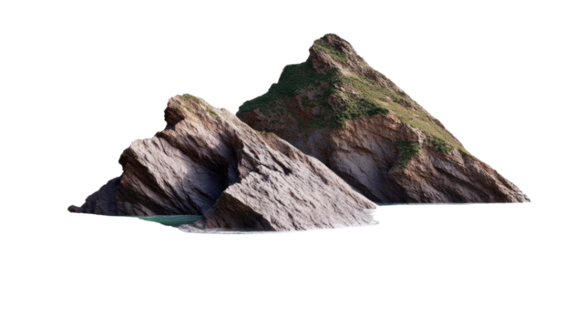 Rugged Rocky Heights: Capture the essence of nature's grandeur with two weathered rock formations, their textures and contours shaped by time and elements.