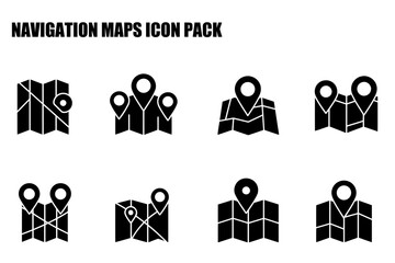 Navigation maps icon pack