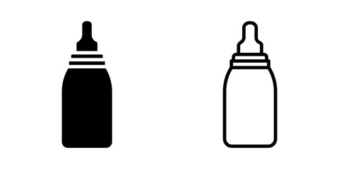Bottle of baby icon on white background