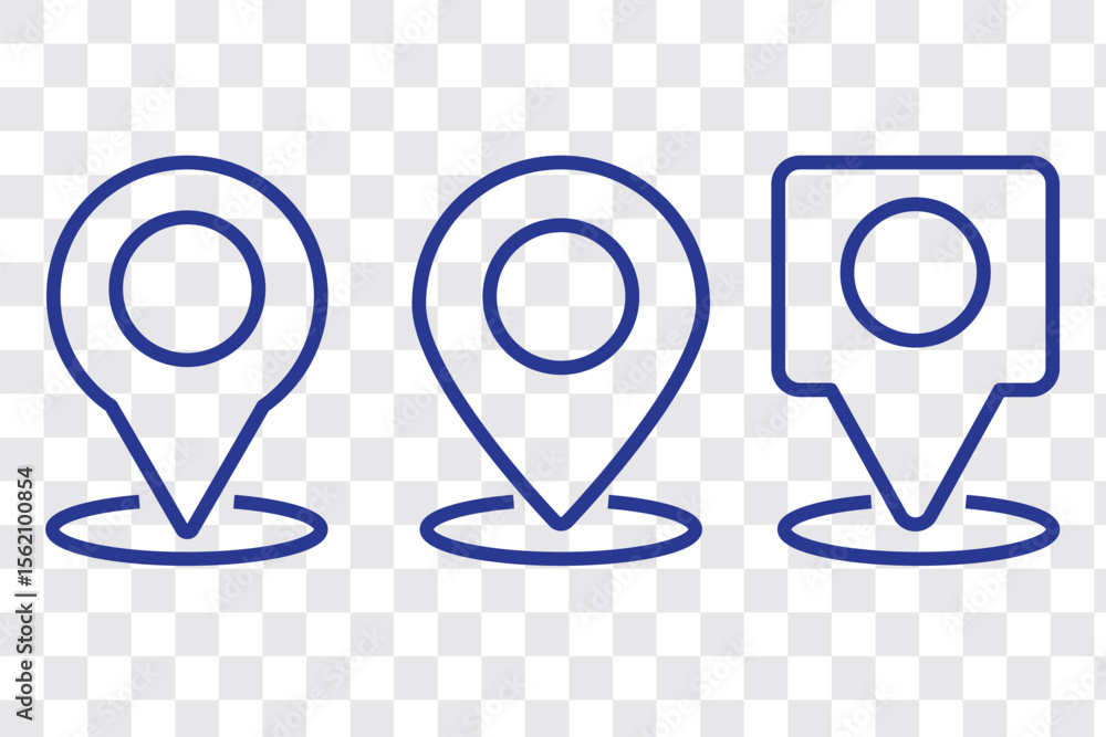 Wall mural location icon. map pin icon set. location marker. location pin. map pin icon vector illustration eps