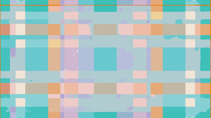 Fototapeta premium Abstract geometric pattern with pastel and muted colors and textured blocks background