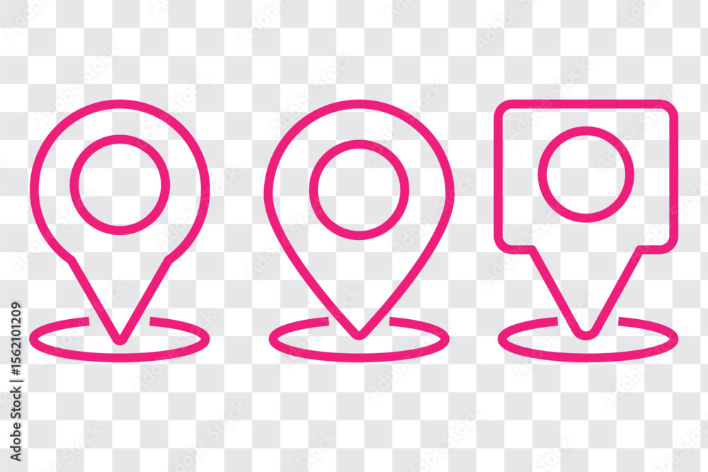 Wall mural location icon. map pin icon set. location marker. location pin. map pin icon vector illustration eps