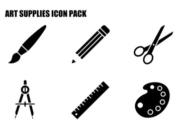 Obraz premium Art Supplies Icon Pack