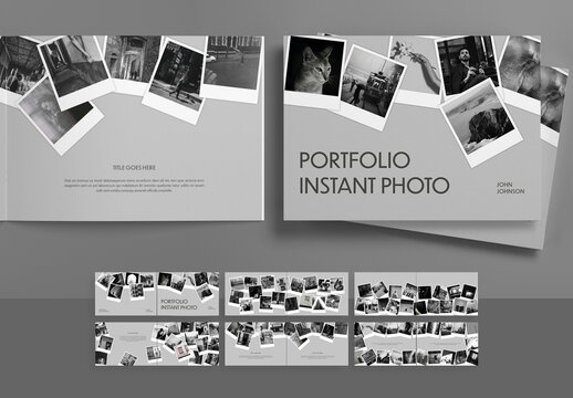 Instant Photo Collage Album Layout