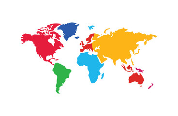 Obraz premium Vector world map of the world