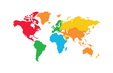 Obraz premium Vector world map of the world