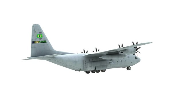 super hercules aircraft take off animation