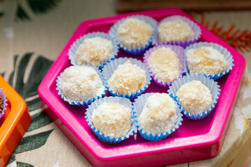 details of chocolate sweets, very popular at birthday parties in rio de janeiro.