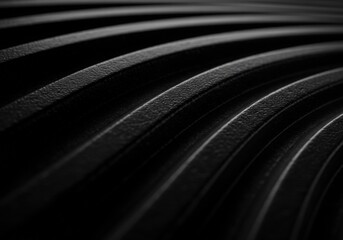 Obraz premium 3D Black background geometric curve shape texture abstract illustration backgrounds