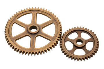 Precisely Interlocking Bronze Gears Mechanical Engineering Precision